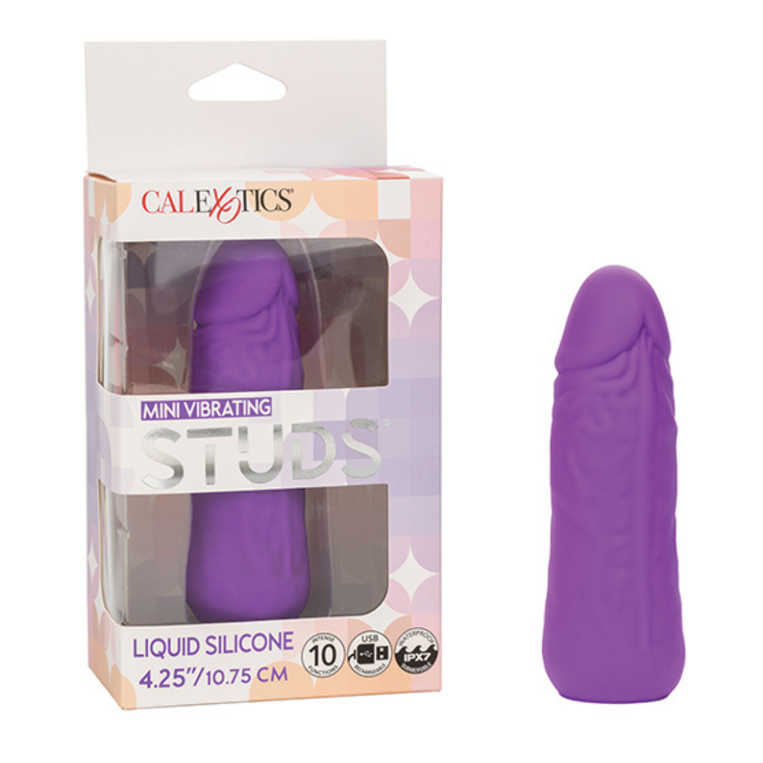 Silicone Studs Mini Vibrating Studs - Purple