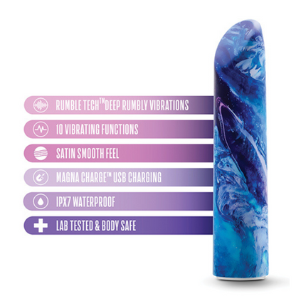 Limited Addiction By Blush® | Mesmerize Power Vibe Azure Vibrator with Powerful RumboTech™ Technology