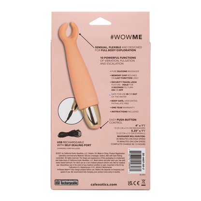 Slay #WowMe - Compact Vibrator with Flickering Vibrations Orange