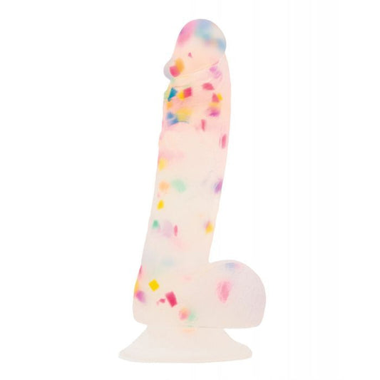 Addiction Party Marty 7.5" Dildo - Frost/Confetti