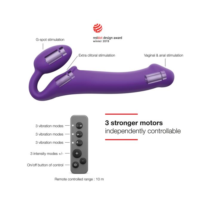 Strap-On-Me | Vibrating Bendable Strapless Strap On Medium