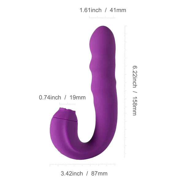 LILIAN G Spot Vibrator With Rotating Head & Tongue Vibrator