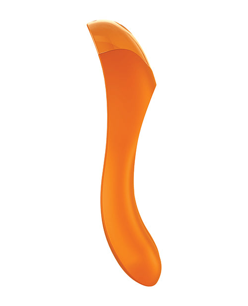 Satisfyer Candy Cane Finger Vibrator (Black/ Orange)