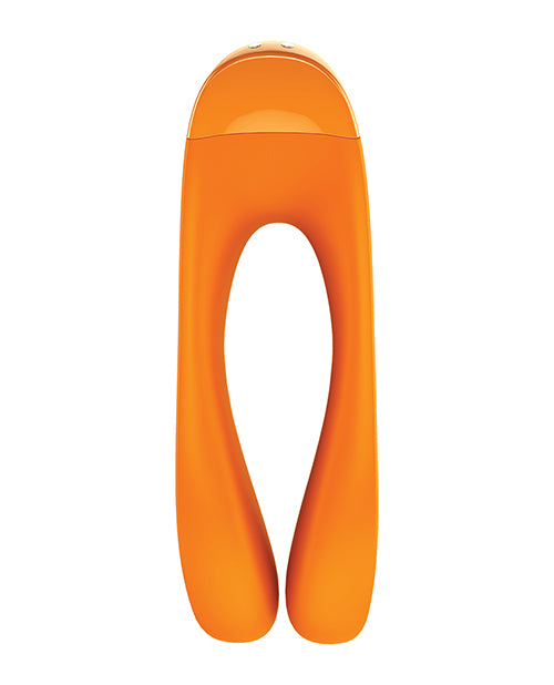 Satisfyer Candy Cane Finger Vibrator (Black/ Orange)