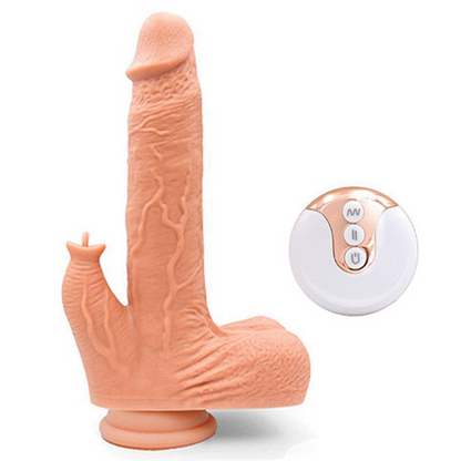 Honey Play Box | JUSTIN Silicone Thrusting Dildos Licker Suction Cup Realistic Vibrating Dildos for Sex 6.5 Inch