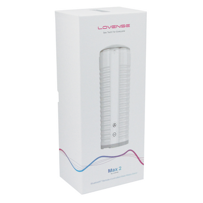 Lovense | Max 2 Rechargeable Male Masturbator - White Case with Clear Sleeve