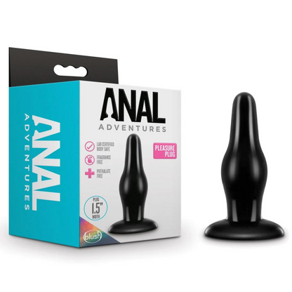 Anal Adventures By Blush® | Pleasure Black 4.25-Inch Anal Plug