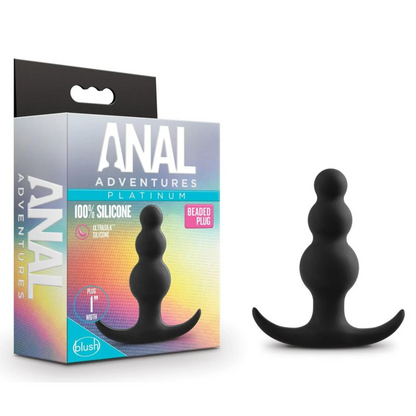 Anal Adventures Platinum By Blush® | Black 3-Inch Anal Beads