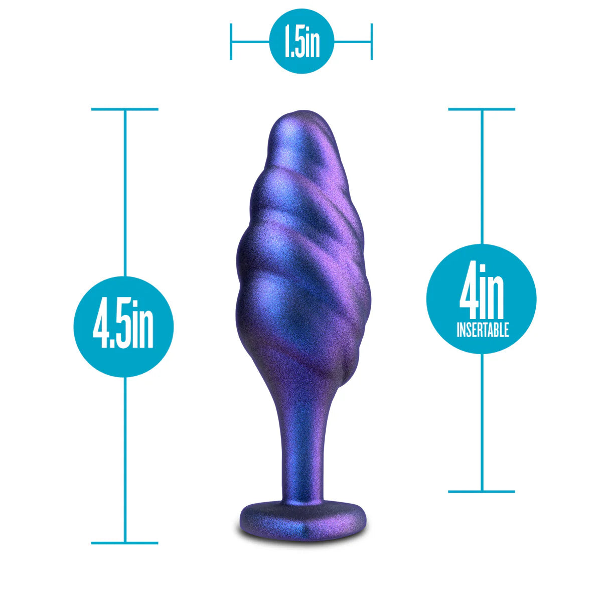 Anal Adventures Matrix By Blush® | Bumped Bling Sapphire 4.5-Inch Anal Plug