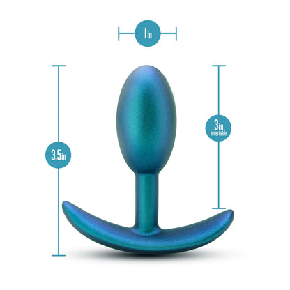 Anal Adventures Matrix By Blush® | The Nebula Plug: 3.5 inch Vibrating Inner Ball Butt Plug in Lunar Blue | With Stayput™ Technology & Anchortech™ Base