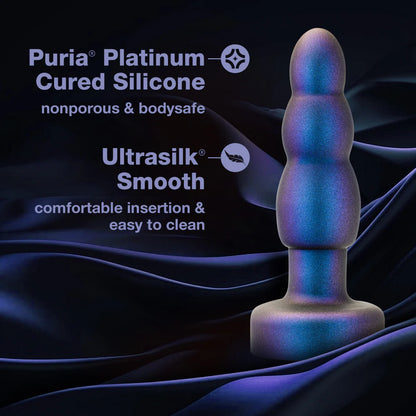 Anal Adventures Matrix By Blush® | Kinetik Plug: Progressing Size With Gyrating Shaft & Rotating Rimmer in Space Age Blue | Made from Pure Puria™ Silicone & IPX7 Waterproof