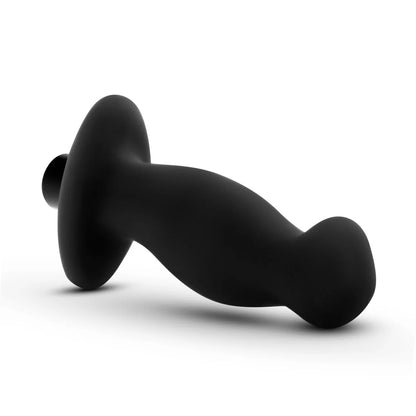 Anal Adventures Platinum By Blush® | Prostate Massager 02  Curved Black 4.25-Inch Vibrating Rechargeable Anal Plug