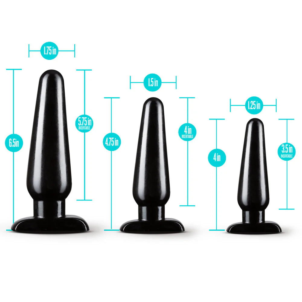 Anal Adventures By Blush® | Basic Kit Black Anal Plug