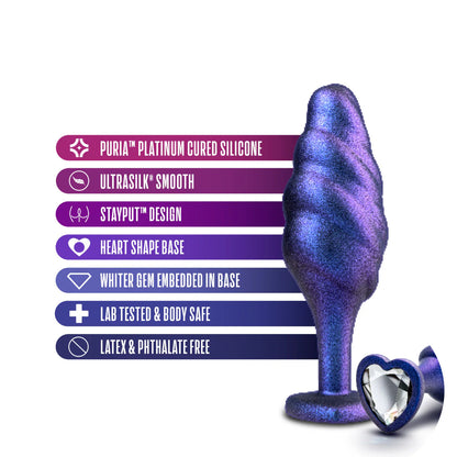 Anal Adventures Matrix By Blush® | Bumped Bling Sapphire 4.5-Inch Anal Plug