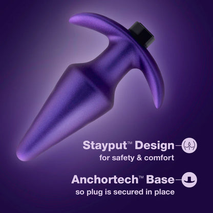 Anal Adventures Matrix By Blush® | Interstellar Plug: Tapered Tip For Easy Insertion And Training in Astro Violet | With Stayput™ Technology & AnchorTech™ Base