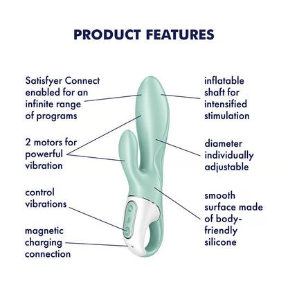 Satisfyer Air Pump Bunny 5 Connect App - Mint