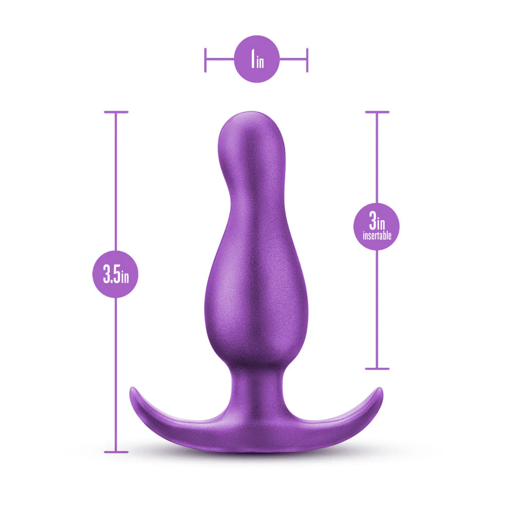 Anal Adventures Matrix By Blush® | The Quantum Plug: 3.5 inch Curved P Spot Butt Plug in Galactic Purple | With Stayput™ Technology & AnchorTech™ Base