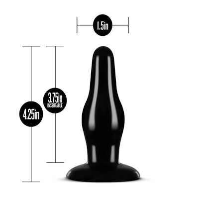 Anal Adventures By Blush® | Pleasure Black 4.25-Inch Anal Plug