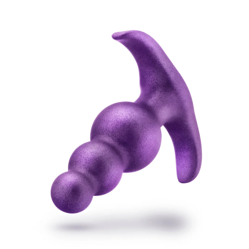 Anal Adventures Matrix By Blush® | The Supernova Plug: 3 inch Beaded Butt Plug in Galactic Purple | With Stayput™ Technology & AnchorTech™ Base